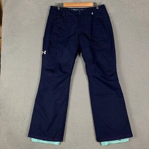 Under Armour Chutes Insulated Pants Womens Medium M Navy Ski Snowboard Infrared